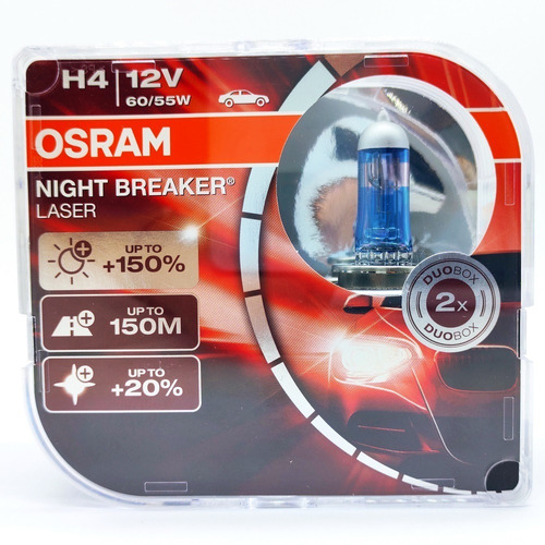 Foco H4  12v  60-55w Night Breaker Laser De Osram (set)