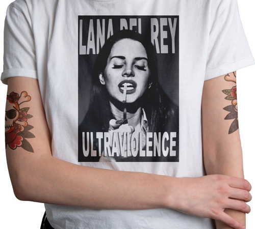 Polera Lana Del Rey Hombre Mujer Blanca Rock Metal Moda 5