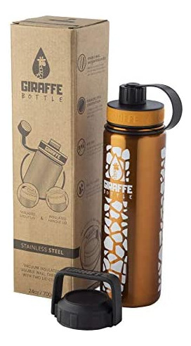 Botella De Jirafa Botella De Acero Inoxidable De 24 Oz Con T