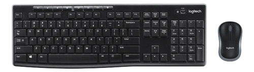 Kit Teclado Mouse Inalámbrico Logitech Mk270 Español Negro