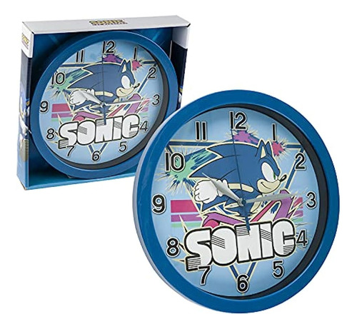 Sonic The Hedgehog Print 9.5 Pulgadas Reloj De Pared Oficina