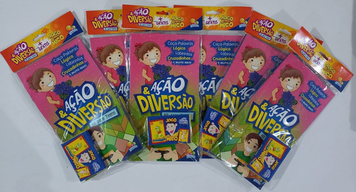 Kit 20 Revistas De Atividades E Jogos P/ Crianças + Jogo Do Mico Lembracinha De Aniversário