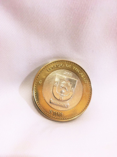 Moneda 100 Pesos Yucatan 2003 Fase 1 Heráldica Conmemorativa