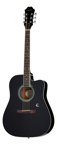 EpiPhone Eeftch1ebo Guitarra Electroacústica Songmaker Ft100 Color Negro Orientación De La Mano Diestro