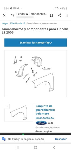 Tolva Lodera Salpicadero Del Der Lincoln Ls 04-06 Nuevo (Usado)