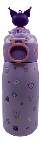 Botella Termica Acero Inoxidable Con Pico De Hello Kitty Violeta