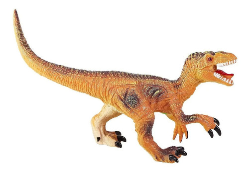 Muñeco Dinosaurio Goma Soft Vinyl 35 Cm Velociraptor Origina