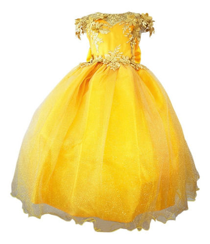 Vestido Ivonne Color Amarillo Para Bebe De Tres Años