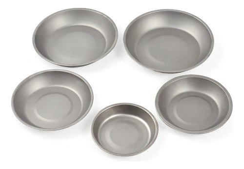 Vajilla De Camping Ti Plate Para Barbacoa Y PĂcnic, 5 Unidad