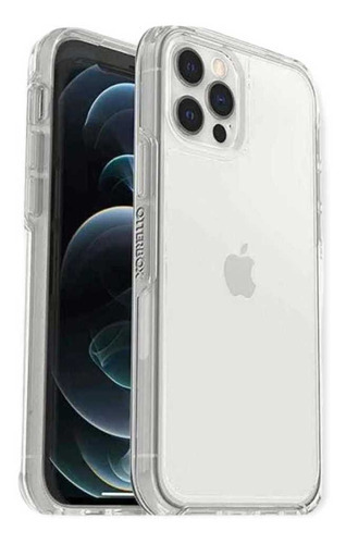 Funda Otterbox Symmetry para iPhone 12 Pro Max, color transparente, diseño plano, nombre