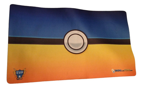 Playmat Pokemon Pokebola Amarillo Con Azul Tapete Original