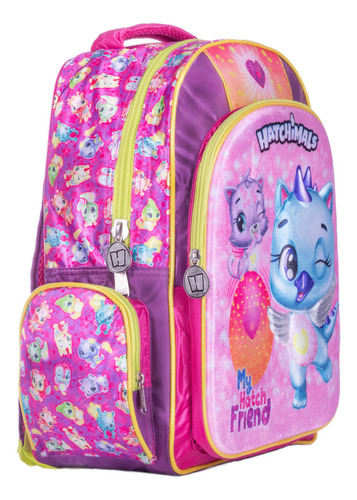 Mochila Hatchimals Hatch Friend Primaria Ruz Color Rosa Diseño De La Tela Liso