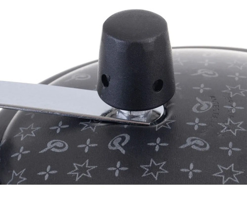 Panela De Pressão Antiaderente 3l Magnific Grafite Panelux Cor Preto