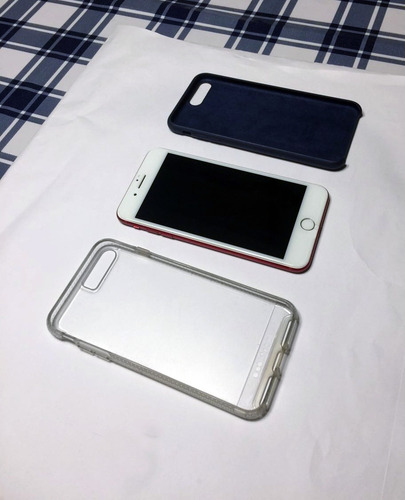 iPhone 7 Plus Red 256gb + 2 Capas Apple - 9 Meses De Uso