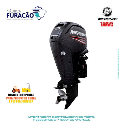 Motor De Popa Mercury 4 Tempos 115hp Ecxlpt Efi Ct