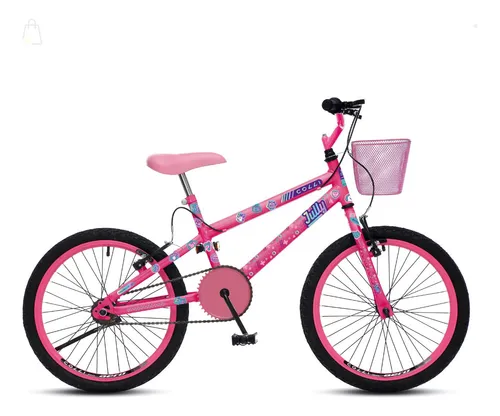 Bicicleta Infanto Juvenil Caloi Barbie Aro 20 - Quadro Aço - Rosa