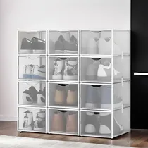 Comprar Cajas Organizadoras De Zapatos Apilables Zapateras X6 Grande