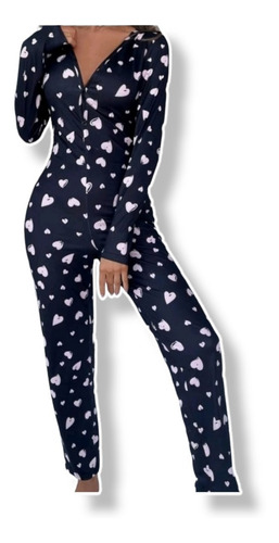 Pijama De Mujer Tipo Mameluco Con Estampado