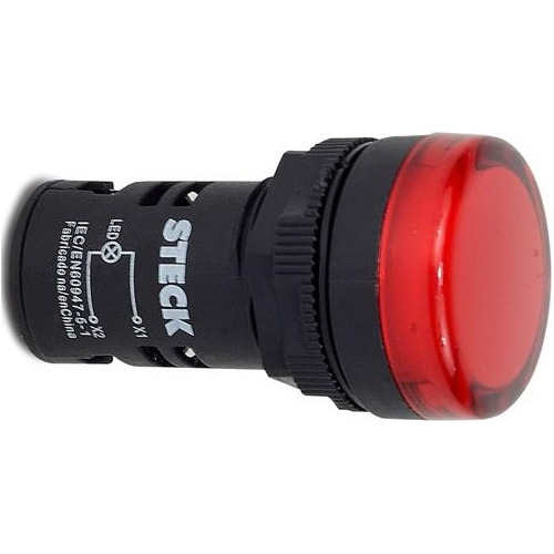 Luz Piloto Rojo Señal Led 22mm  Ac 110v Slds2201 Steck