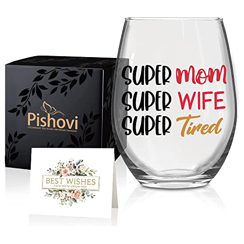 Copa De Vino  Super Mom Super Wife Super Tired  Caja De...