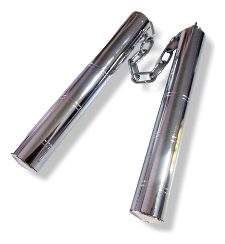 Nunchaku Metal Se Hace Bastón Plateado Defensa Personal Nk25