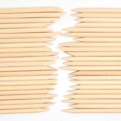 Palitos De Naranjo Madera Para Uñas Cutículas 100 Piezas