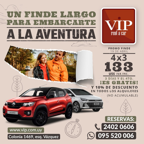  Alquiler De Autos En Montevideo: 095520006