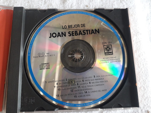 Joan Sebastián Lo Mejor Cd Usa (Usado)
