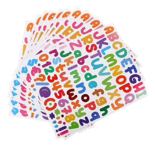 10 Hojas De Pegatinas Con El Alfabeto, Letras Del Alfabeto,