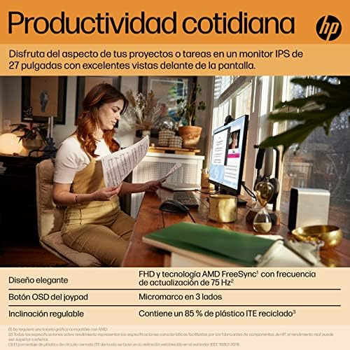 Monitor Hp V27i G5 Fhd, Tecnología Amd Freesync, Soporte Hdc