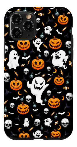 iPhone 11 Pro Halloween Case Pumpkins Bats B08gl4hbjf_300324