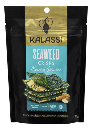 Snack Kalassi gergelim, alga marinha e amêndoa sem glúten 25 g