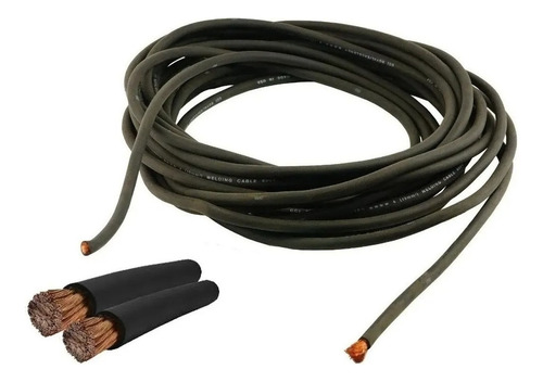Cable Para Soldar Hd Porta Electrodo/tierra Calibre 2 5mts Punta Negro