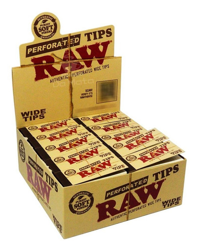 Caixa De Piteira Raw Perforated Wide Tips