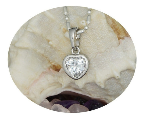 Dije Especial Joya Corazón Cristal Swarovski Oro Blanco 18k 