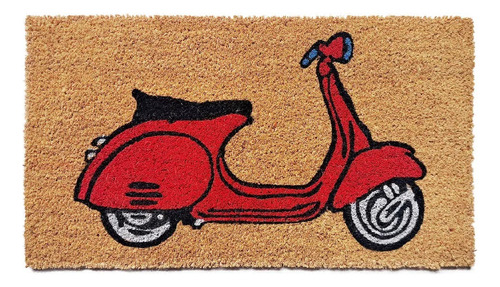 Capacho De Porta Fibra De Coco Motoneta 60X33Cm - Uzoo