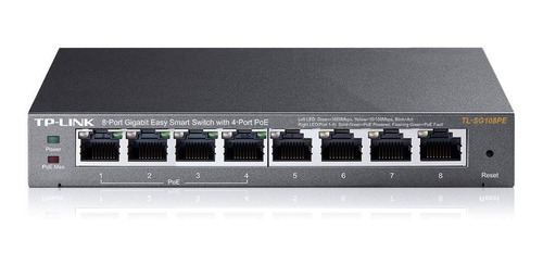 Switch Tp-link Gigabit 8-port Tl-sg108pe 55w 4-poe