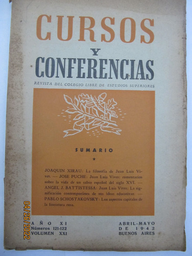 Revista Cursos Y Conferencias Nº 121-122 Abril 1942