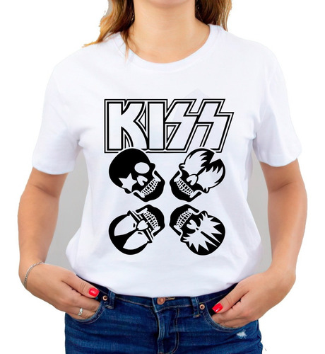 Polera 100% Algodón Kiss Banda De Rock Gira 2023 Chile C-724