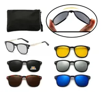 Comprar Lentes De Sol  Clip On Con 5 Sobre Lentes Intercambiables