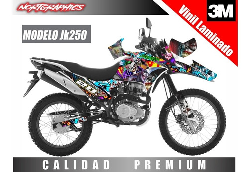 Calcomanías Para Moto Dm 250 Modelo Jk250 Envío Rápido 