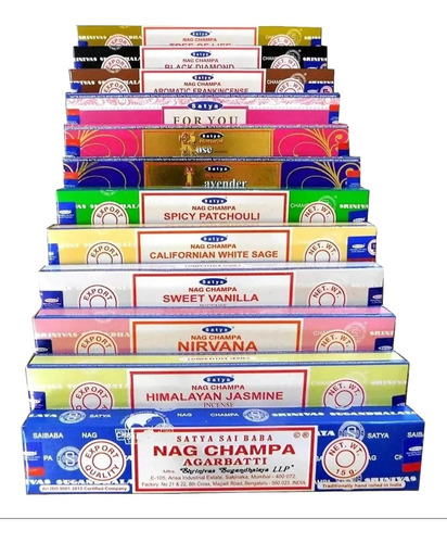 Incienso Satya Nag Champa 6 Piezas