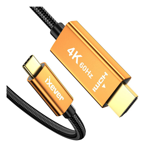 Cable Hdmi Ixever Usb C A De 6.6 Pies, Usb Tipo C Macho A Hd