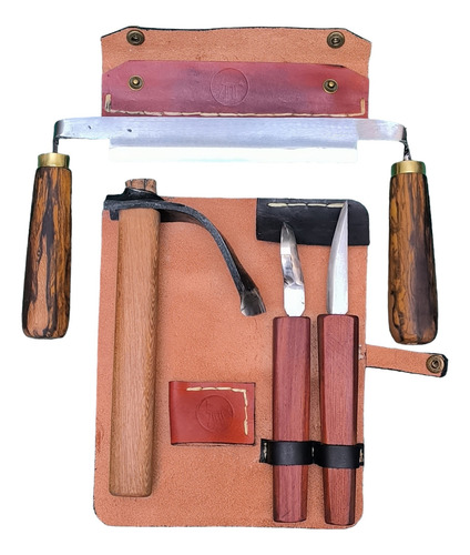 Set De Talla Madera - Rasero - Azuela - Cuchillos