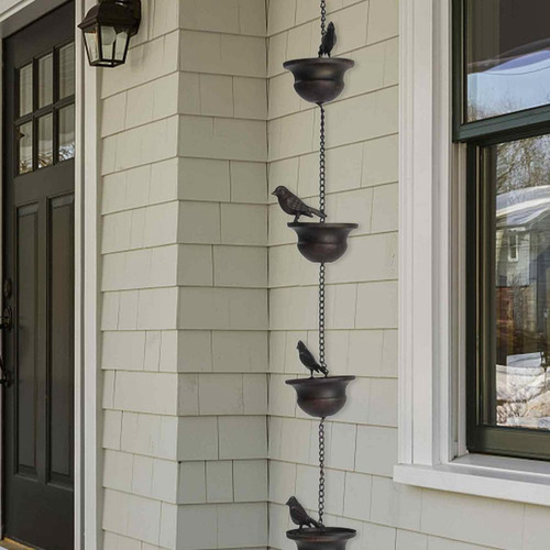 Correntes De Chuva Para Calhas Mobile Birds Cups Rain Chimes