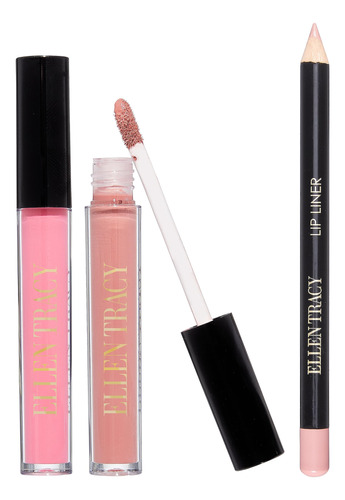 Ellen Tracy Colección Liquid Lipstick & Liner | Juego De 3.