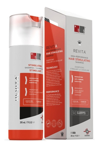 Shampoo DS Laboratories Revite Estimulante anticaída en botella de 205mL por 1 unidad