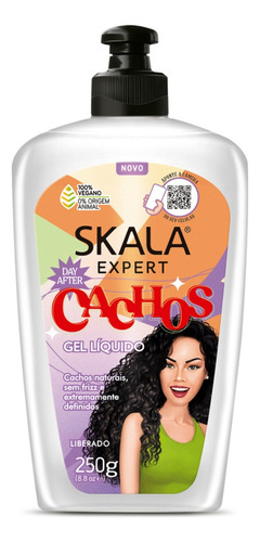 Gel Vegano Mais Cachos Rulos Rizos Skala 250gr Full