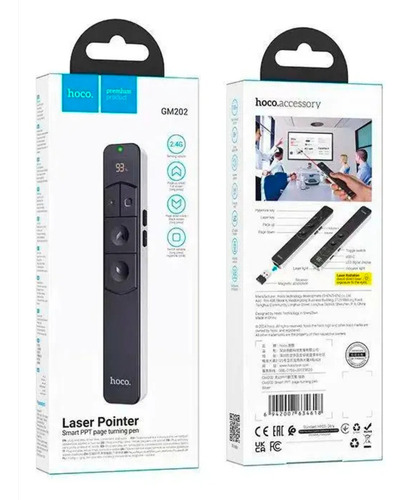 Presentador Dispositiva Puntero Láser Hoco Gm202 Negro Negro