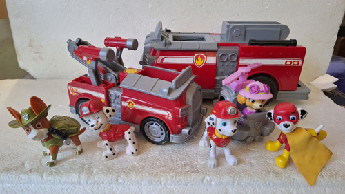 Paw Patrol Marshall Figuras Y Camión 2 En 1 Y 2 Más Lote (Usado)